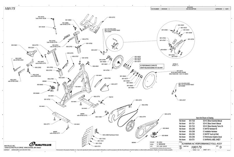 Schwinn SCHWINN AC PERFORMANCE FULL ASSY Wiring diagram