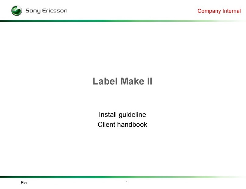 Sony Ericsson Label Make II Instruction sheet