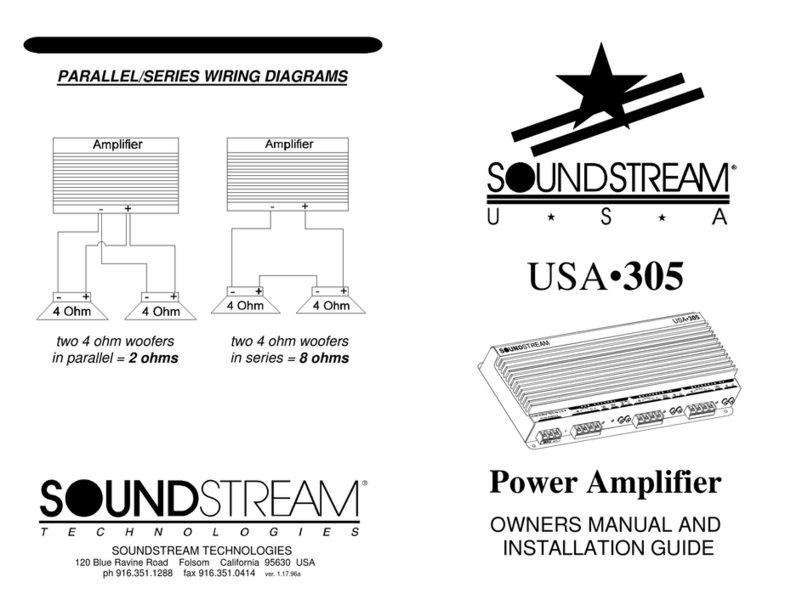 Soundstream USA 305 Programming manual Soundstream USA 305 Programming manual