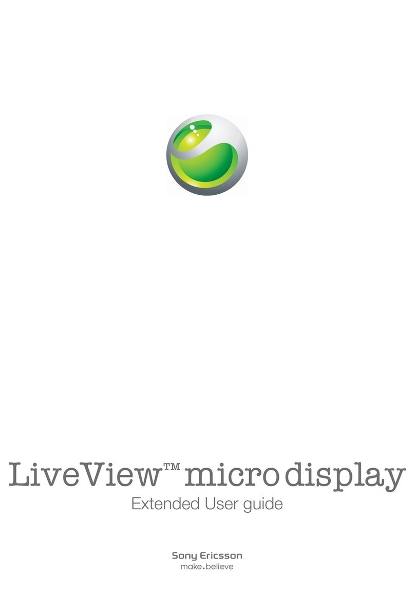 Sony Ericsson LiveView micro display Extended user guide