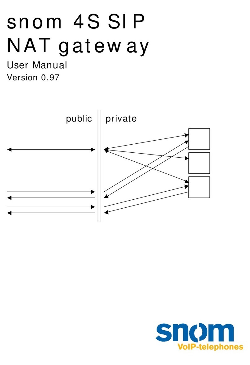 Snom 4S SIP NAT gateway user manual