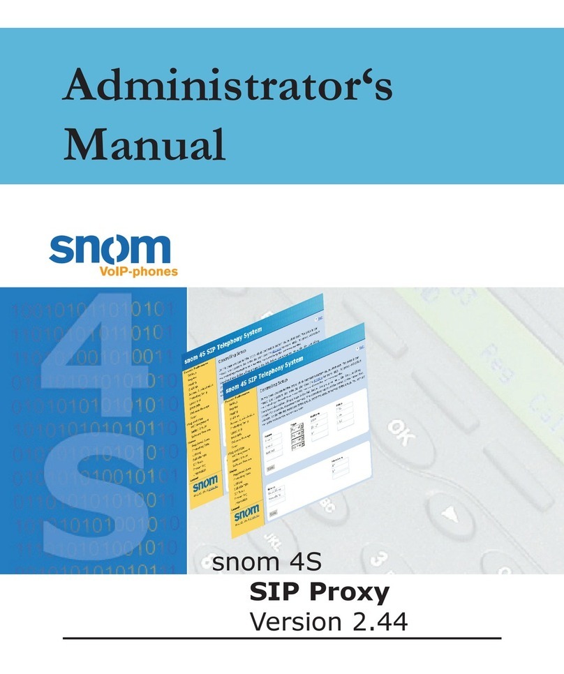 Snom 4S SIP Proxy Administrator's manual