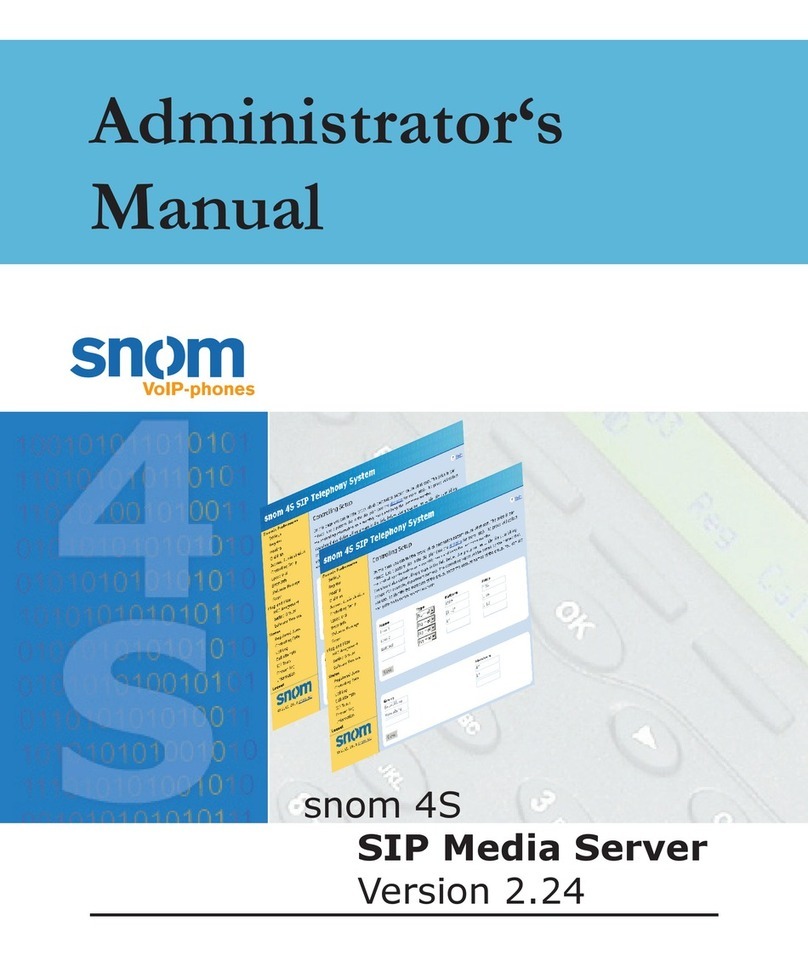 Snom 4S Media Server Use and care manual