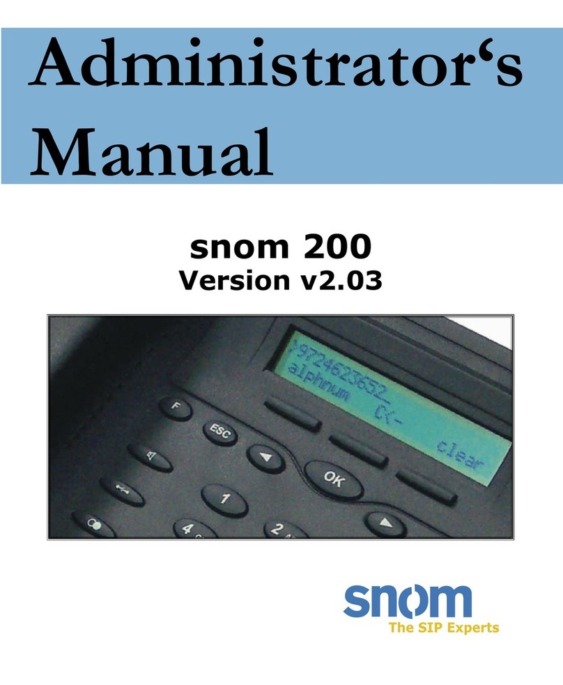 Snom 200 Use and care manual
