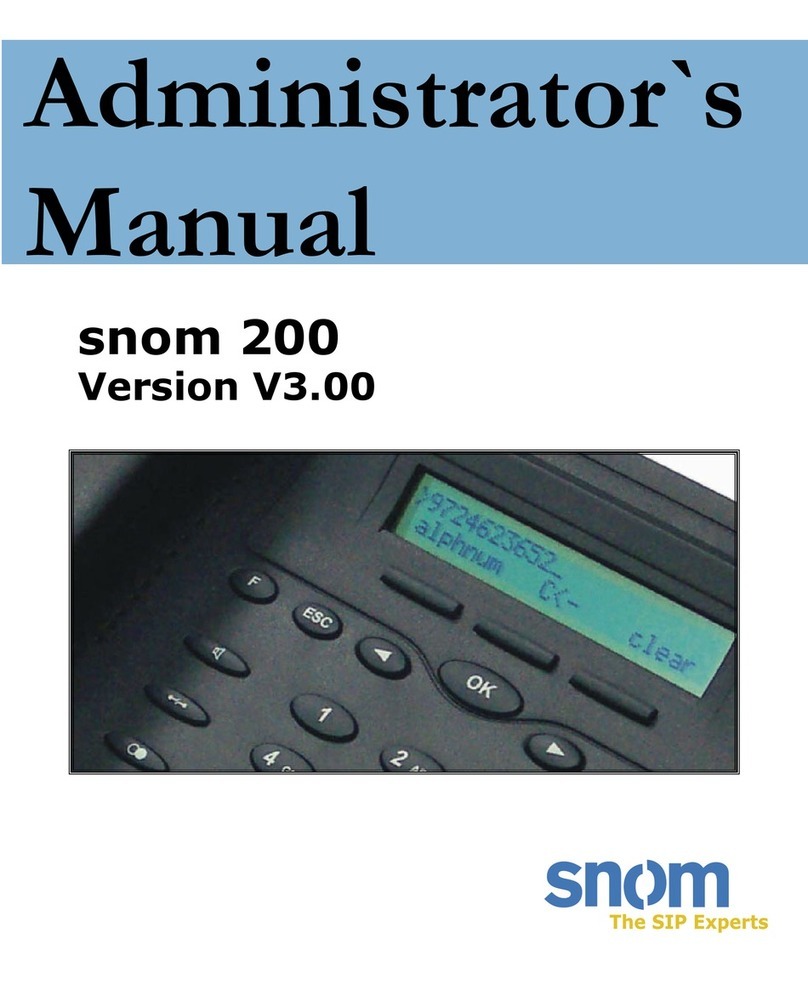 Snom 200 Use and care manual