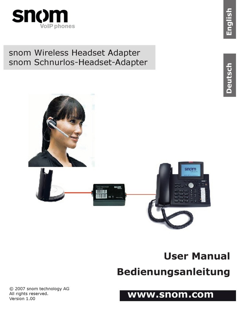 Snom Wireless Headset Adapter user manual