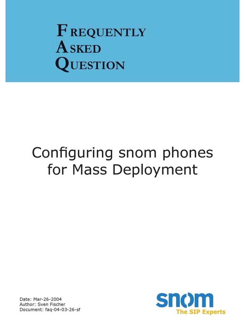 Snom phones Instruction Manual Snom phones Instruction Manual