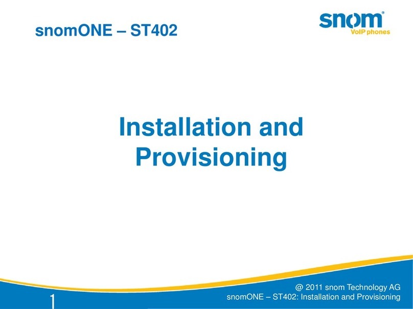 Snom snomONE-ST402 User manual Snom snomONE-ST402 User manual