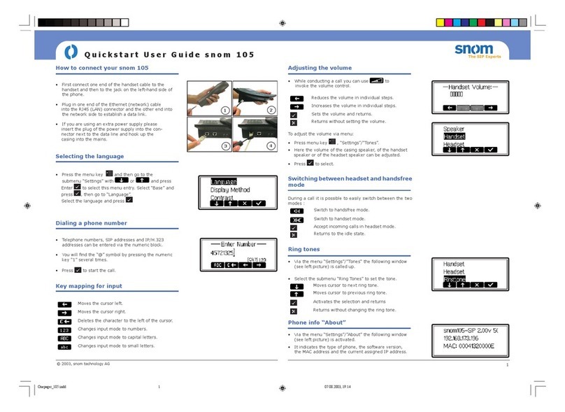 Snom 105 Setup guide