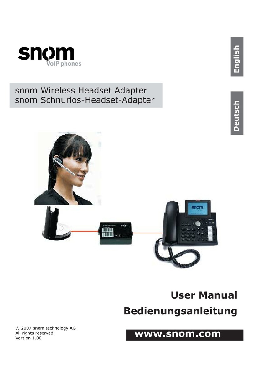 Snom Wireless Headset Adapter user manual