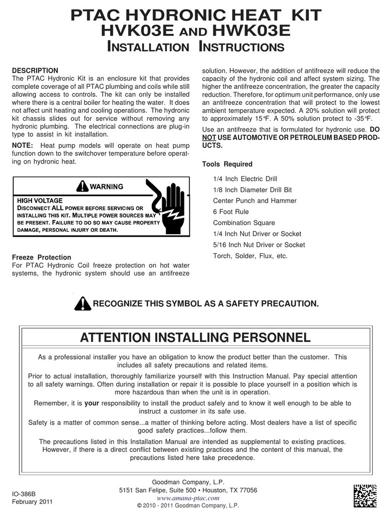 Amana HVK03E User manual