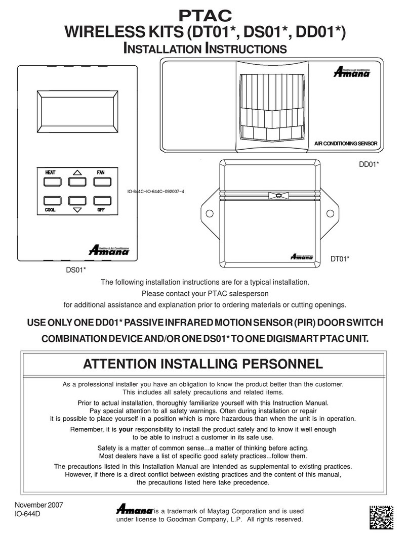 Amana DT01* installation instructions Amana DT01* installation instructions
