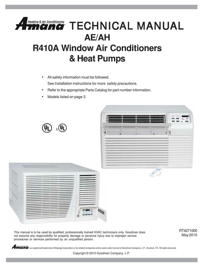 Amana R-410A User manual