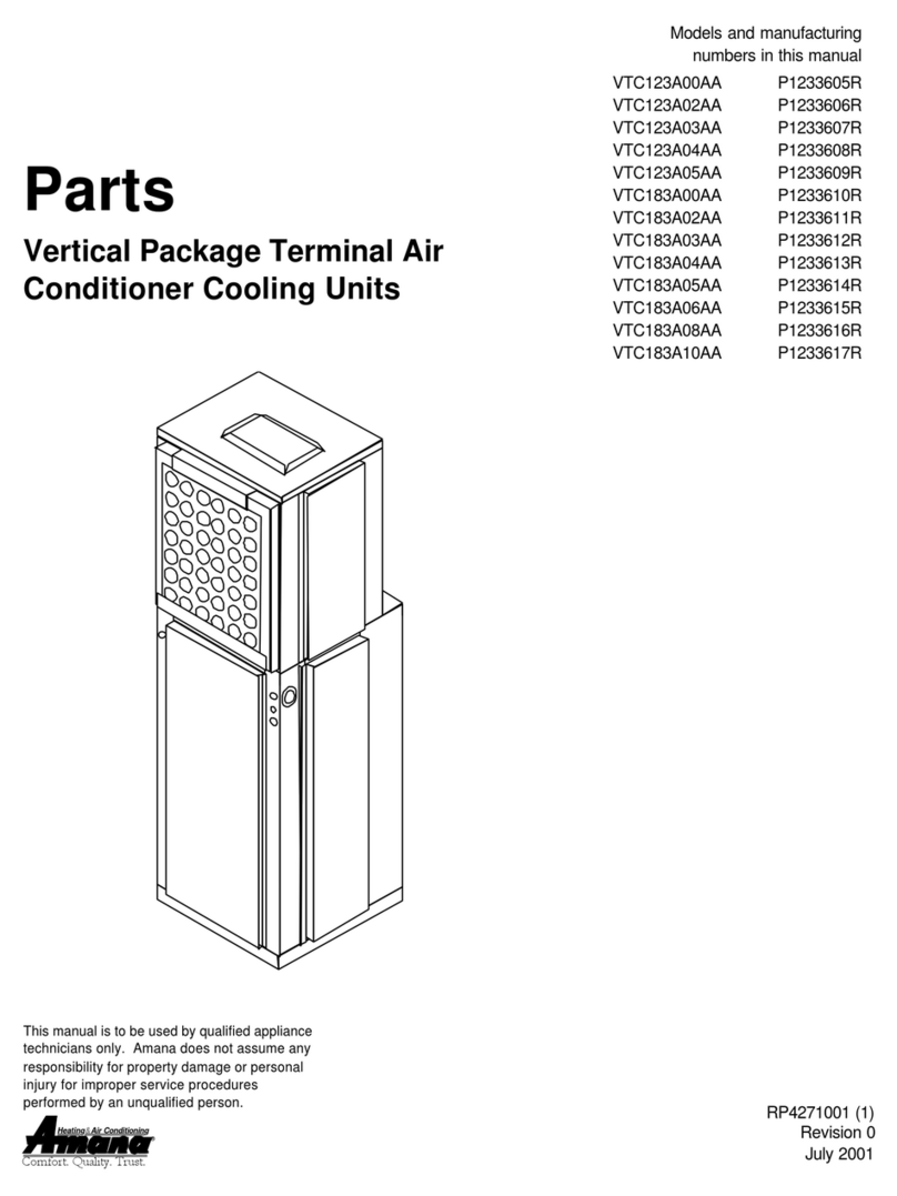 Amana VTC123A00AA P1233605R User manual