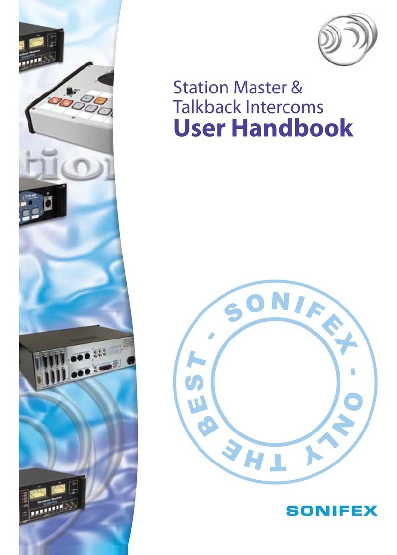 Sonifex Station Master & Talkback Intercoms Instruction Manual