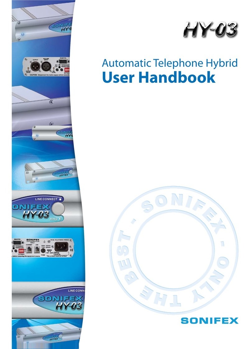 Sonifex HY-03 User handbook