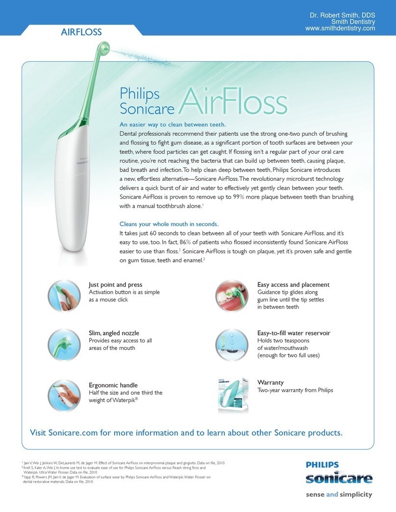 Philips Sonicare AirFloss Data list