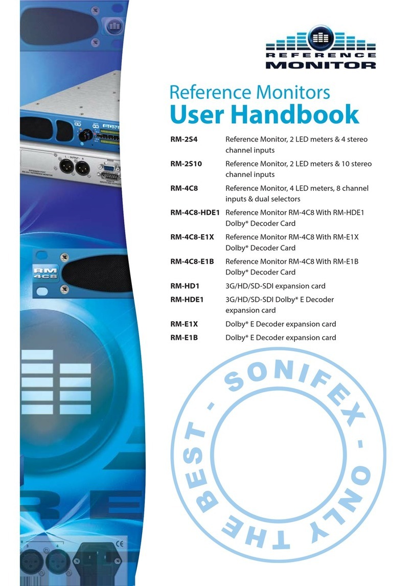 Sonifex Reference Monitors RM Series Instruction Manual