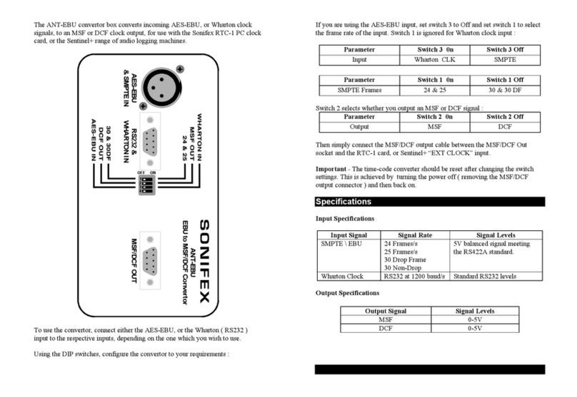 Sonifex ANT-EBU Instruction Manual