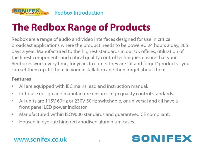 Sonifex Redbox Series Reference manual Sonifex Redbox Series Reference manual
