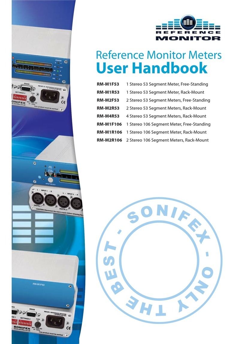 Sonifex Reference Monitor Meters Instruction Manual