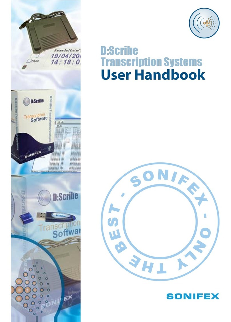 Sonifex D:Scribe Transcription Systems User handbook Sonifex D:Scribe Transcription Systems User handbook