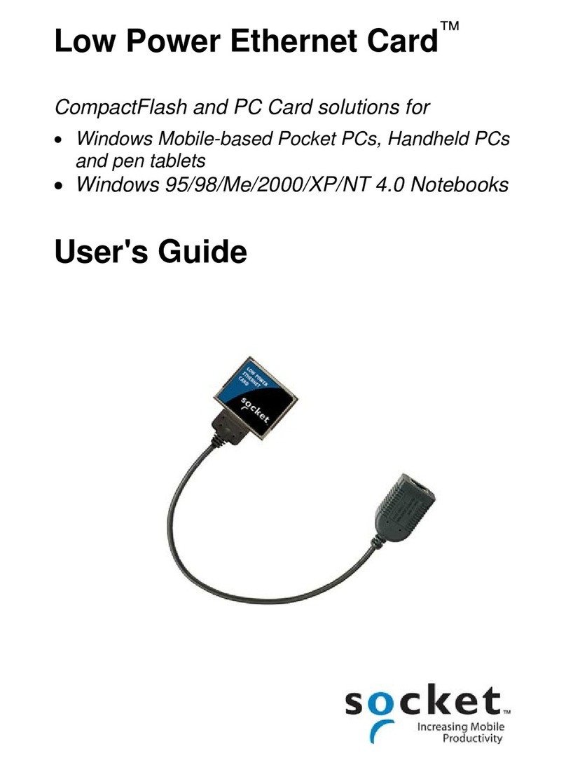 Socket Low Power Wireless LAN Card user guide Socket Low Power Wireless LAN Card user guide