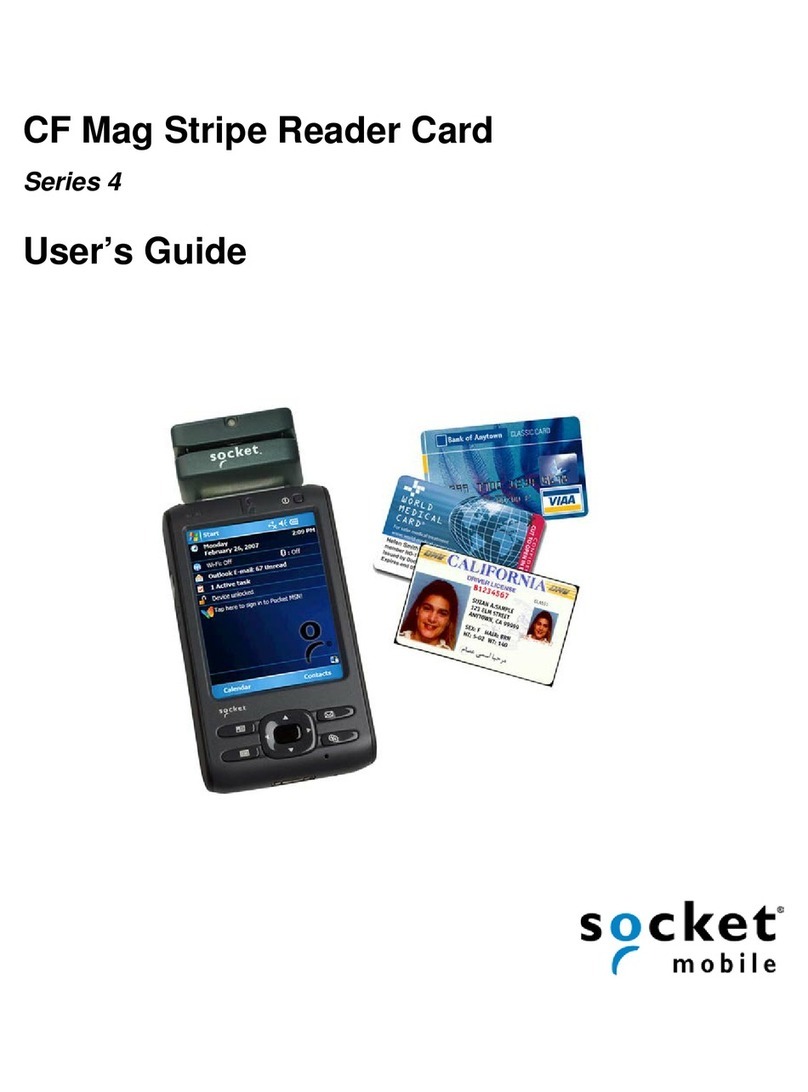Socket CF Mag Stripe Reader Card Series 4 User manual