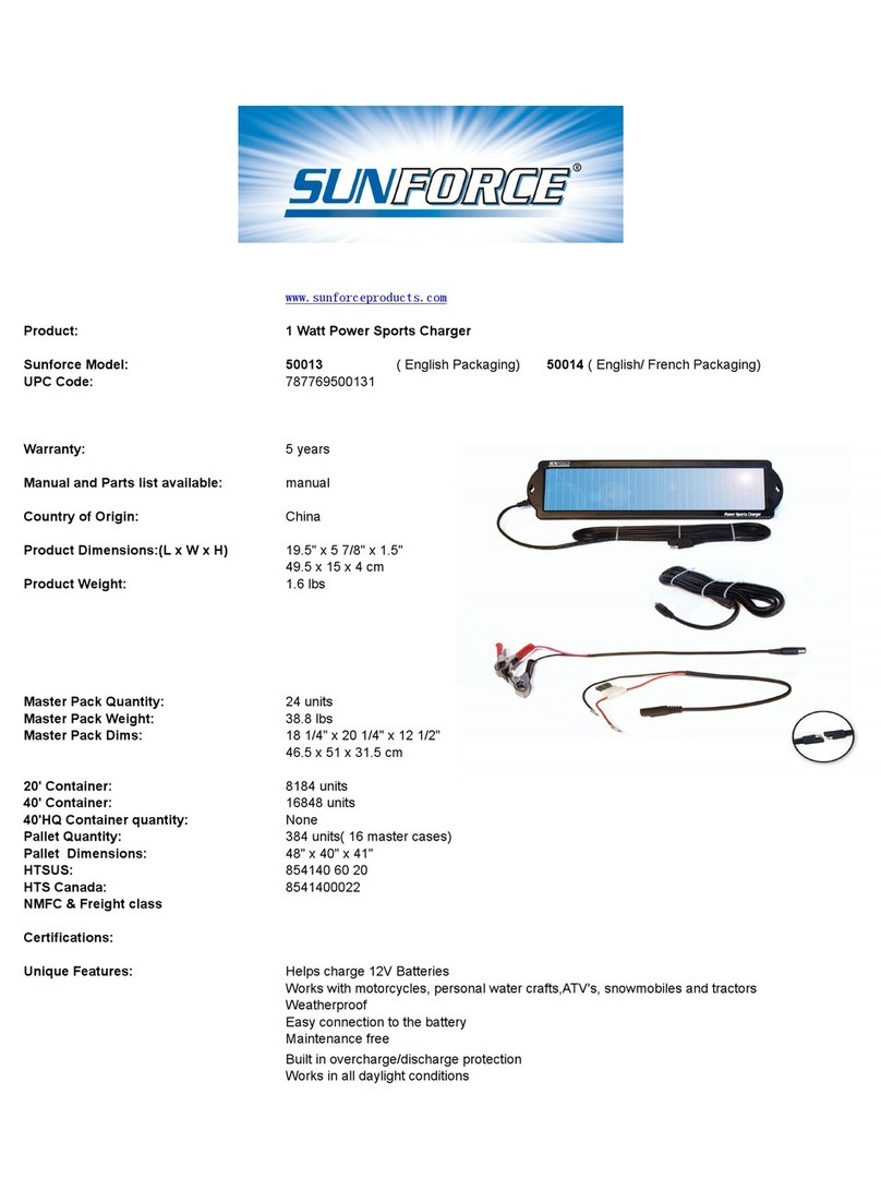 Sunforce 50013 User manual Sunforce 50013 User manual