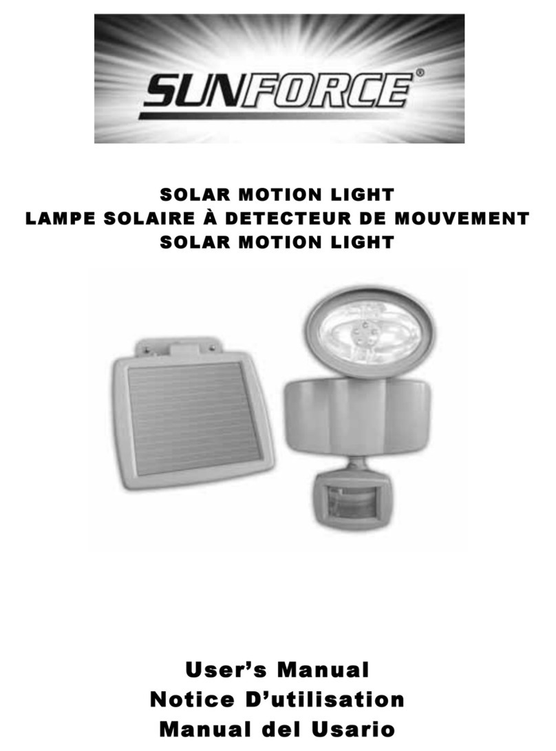 Sunforce SOLAR MOTION LIGHT user manual
