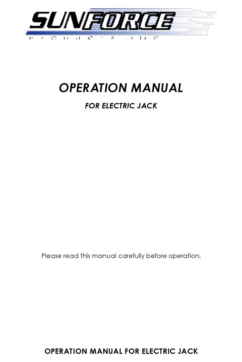 Sunforce ELECTRIC JACK Operation manual