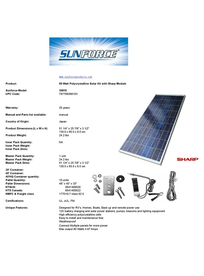 Sunforce 39810 User manual