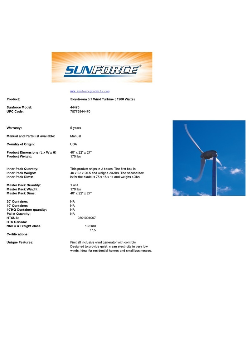 Sunforce Skystream 44470 manual&nbsp;