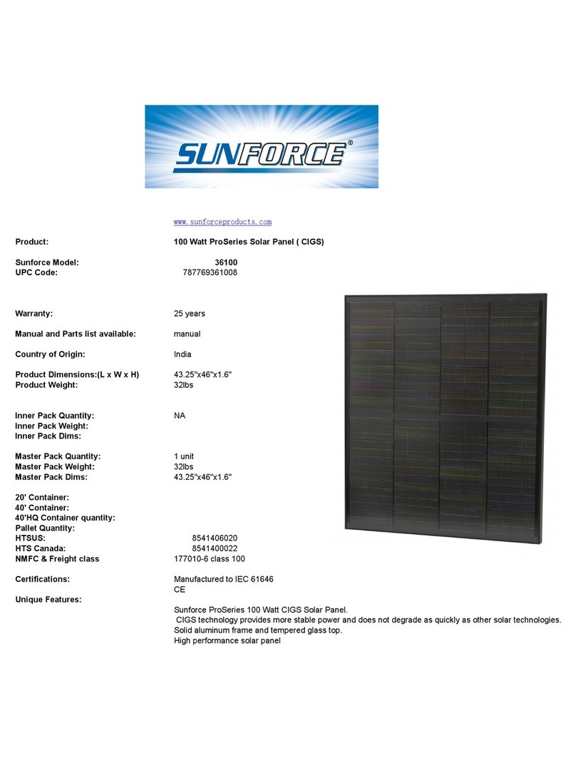 Sunforce ProSeries 36100 User manual