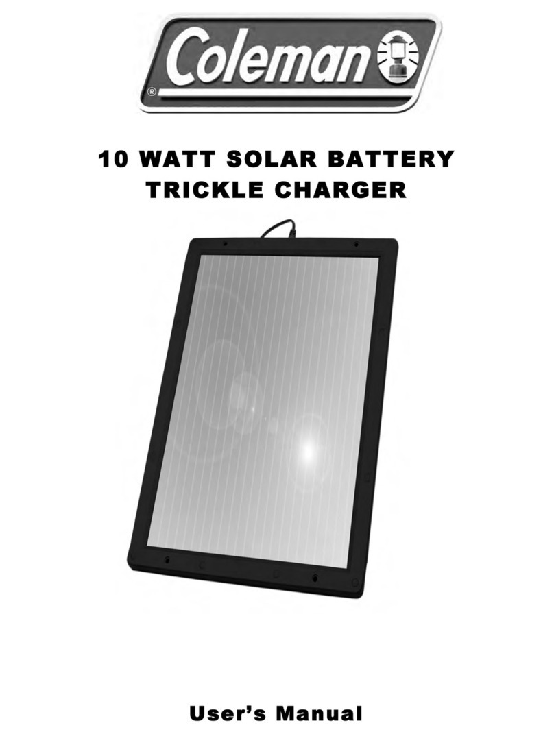 Coleman 10 WATT SOLAR BATTERY TRICKLE CHARGER user manual Coleman 10 WATT SOLAR BATTERY TRICKLE CHARGER user manual