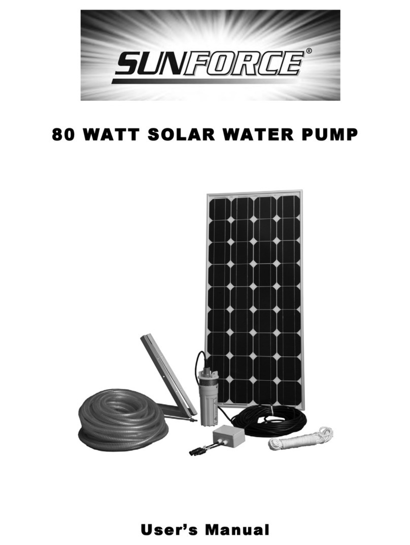 Sunforce 80 WATT SOLAR WATER PUMP user manual Sunforce 80 WATT SOLAR WATER PUMP user manual