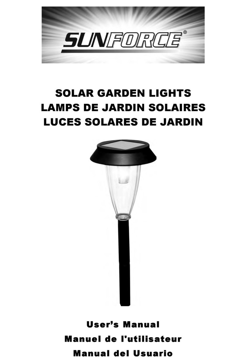Sunforce SOLAR GARDEN LIGHTS user manual