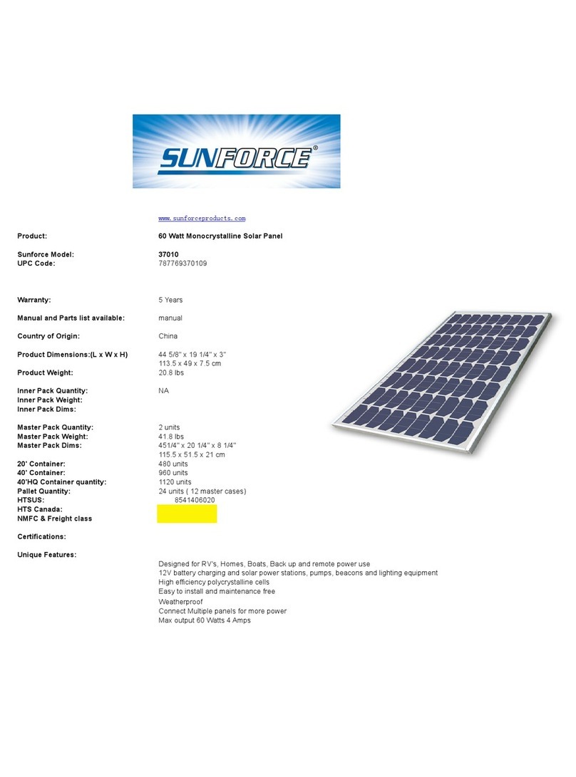 Sunforce 37010 User manual