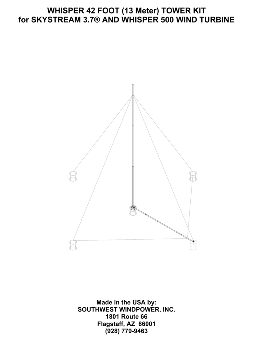 Southwest Windpower WHISPER 42 FOOT (13 Meter) TOWER KIT for SKYSTREAM... manual Southwest Windpower WHISPER 42 FOOT (13 Meter) TOWER KIT for SKYSTREAM... manual 