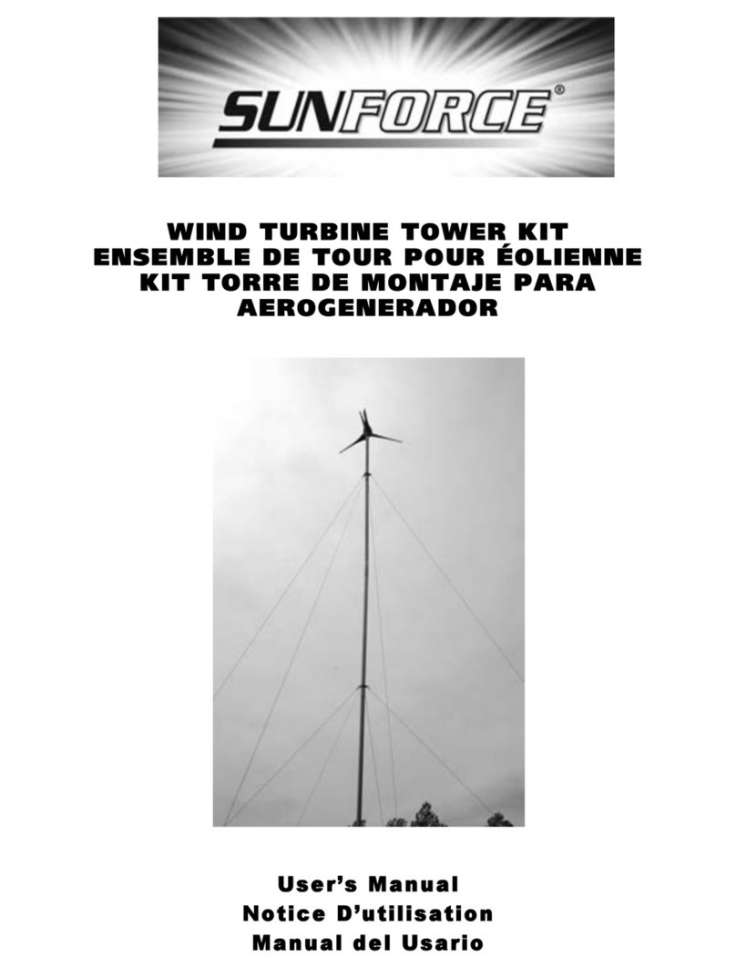 Sunforce WIND TURBINE TOWER KIT user manual
