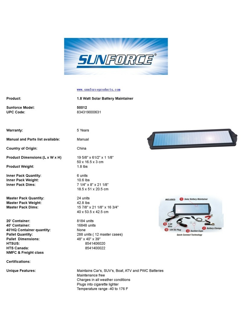 Sunforce 50012 User manual