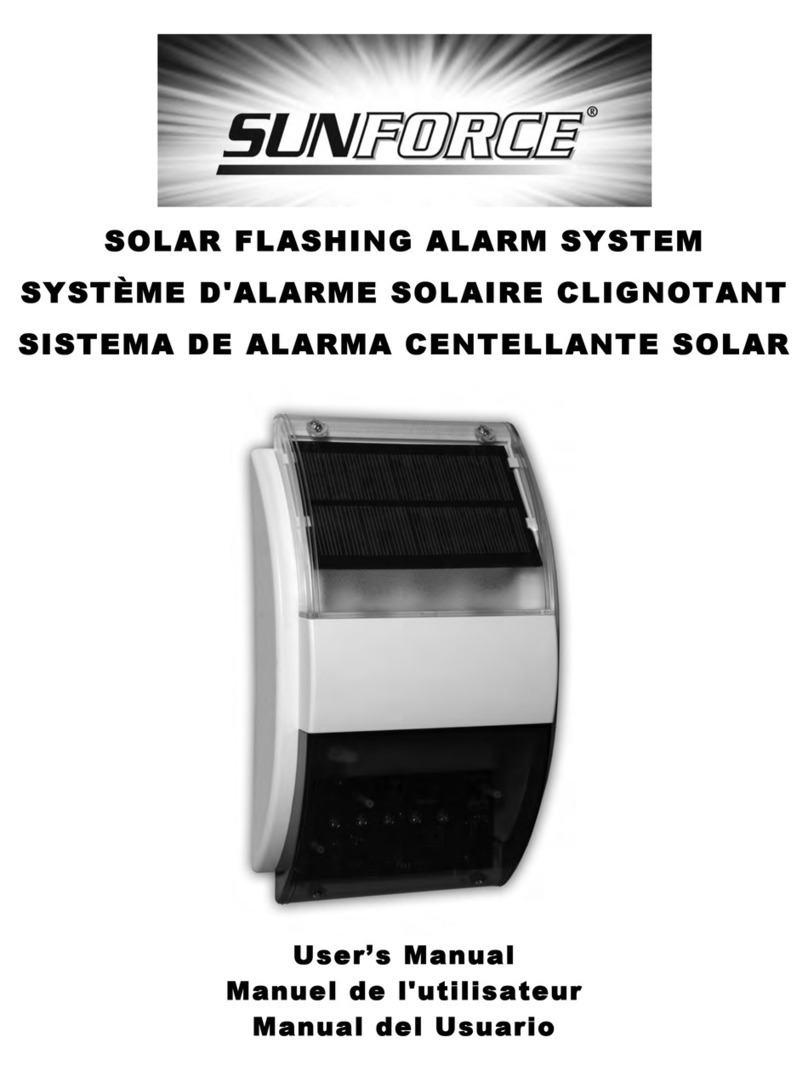 Sunforce SOLAR FLASHING ALARM SYSTEM User manual
