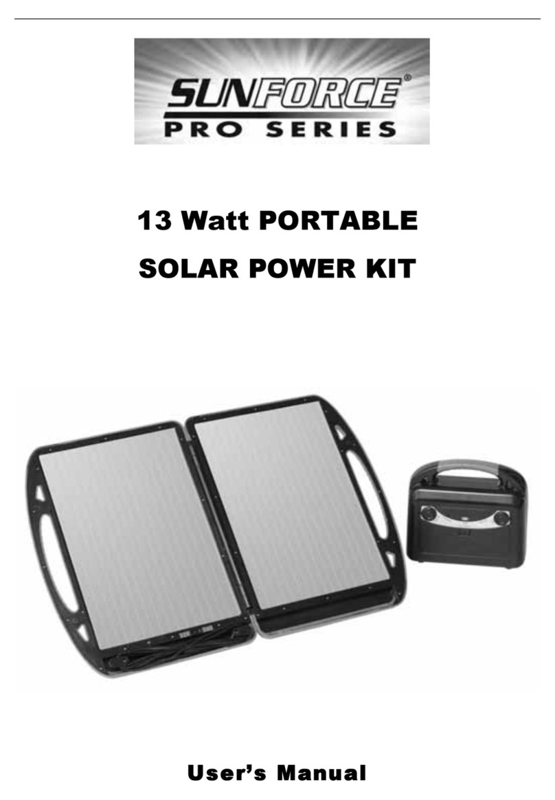 Sunforce 13 Watt PORTABLE SOLAR POWER KIT user manual
