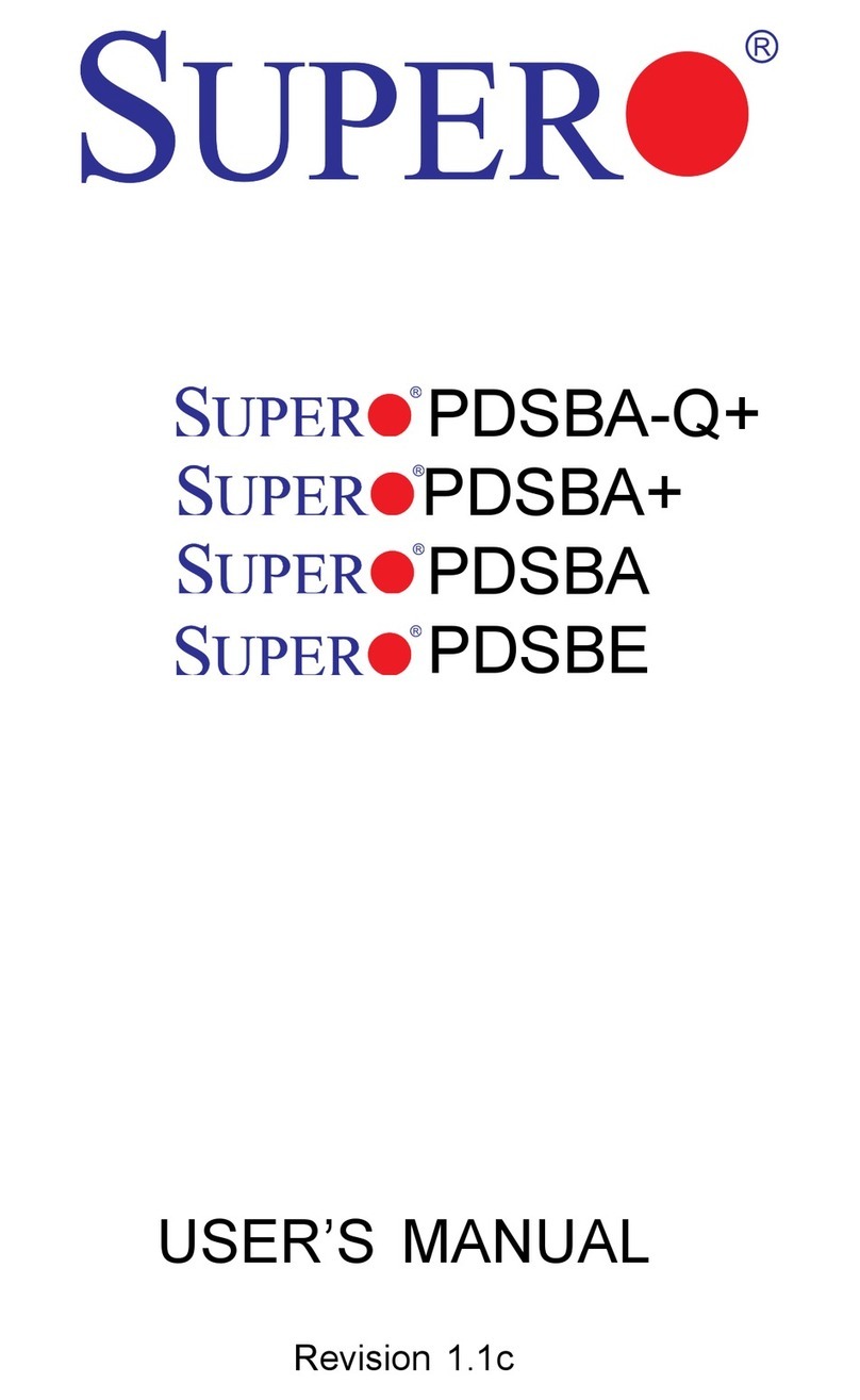 Supero Supero PDSBE User manual Supero Supero PDSBE User manual