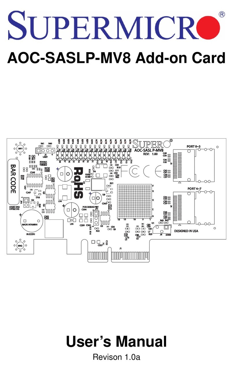 Supero Supero AOC-SASLP-MV8 user manual