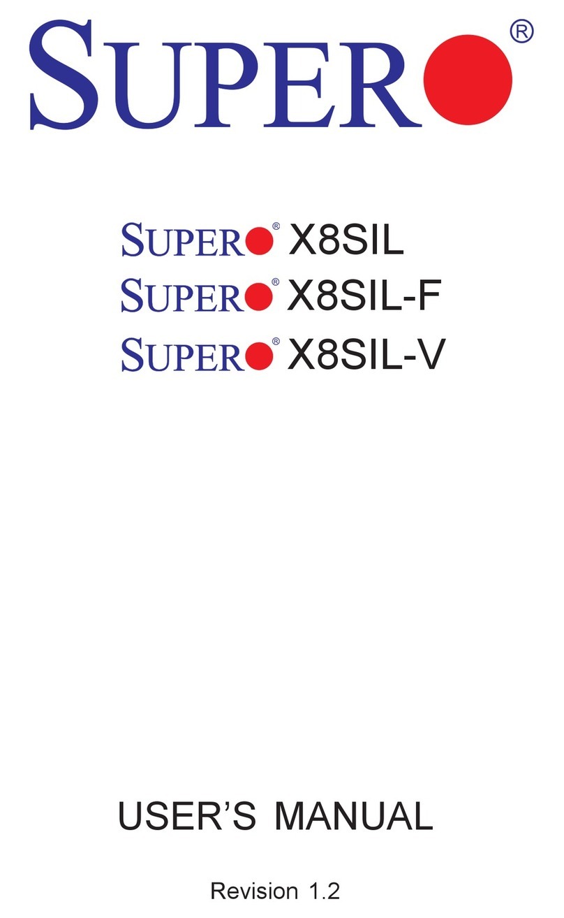 Supero X8SIL User manual Supero X8SIL User manual