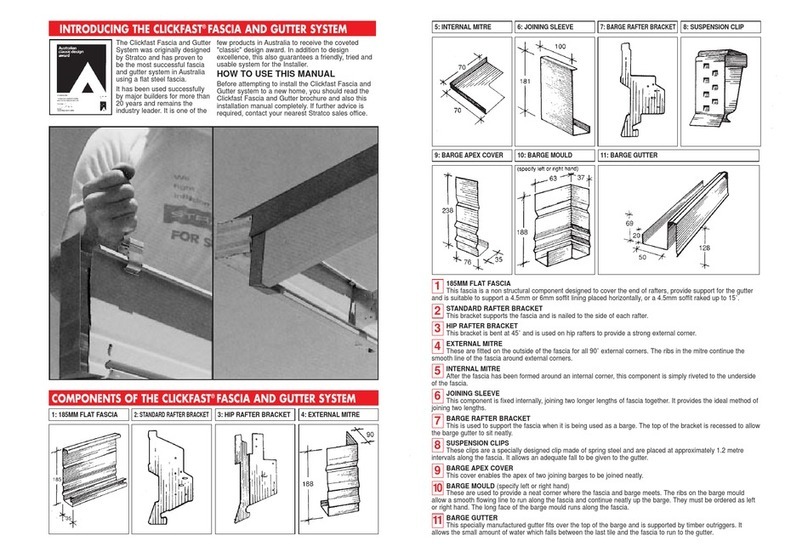 Stratco CLICKFAST FASCIA AND GUTTER SYSTEM user manual