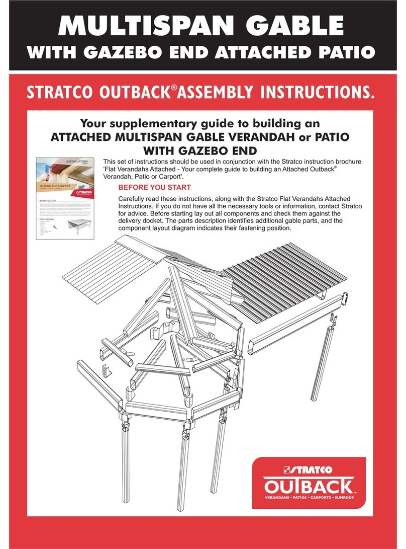 Stratco OUTBACK MULTISPAN GABLE Assembly instructions Stratco OUTBACK MULTISPAN GABLE Assembly instructions