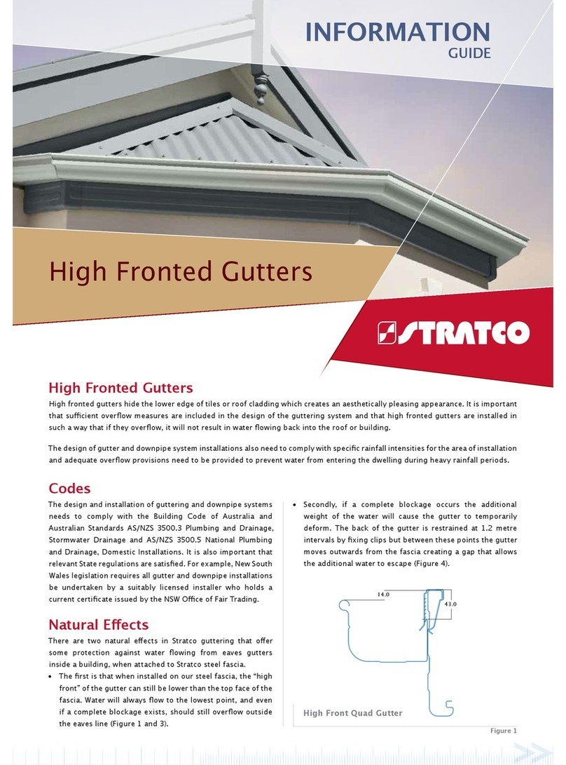 Stratco High Fronted Gutters Information guide