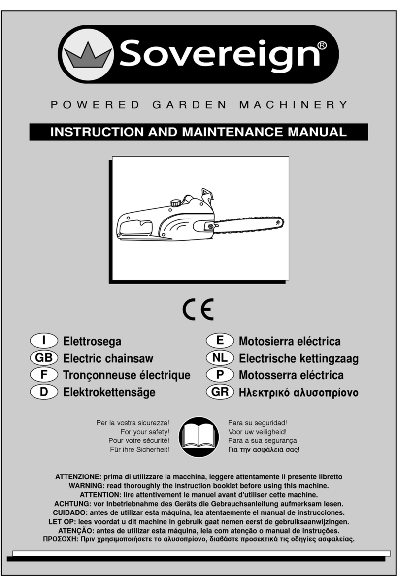 Sovereign Electric chainsaw Instructions for use Sovereign Electric chainsaw Instructions for use